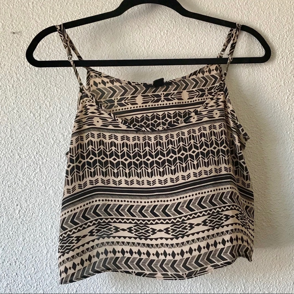 Black and Cream Crop Top